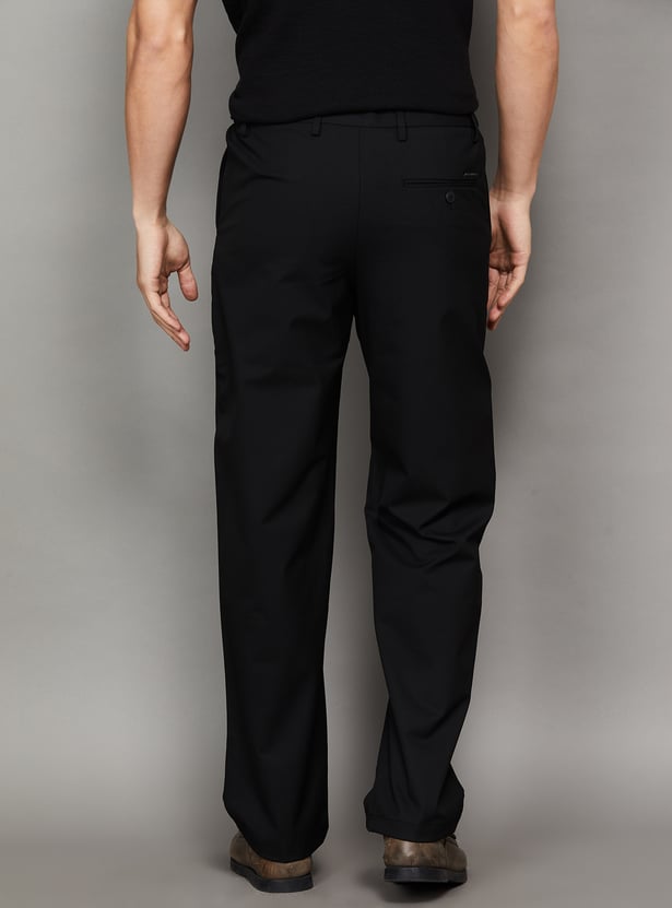 JACK & JONES Solid Regular Fit Trousers