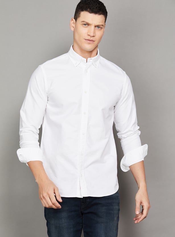 JACK & JONES Solid Regular Fit Shirt