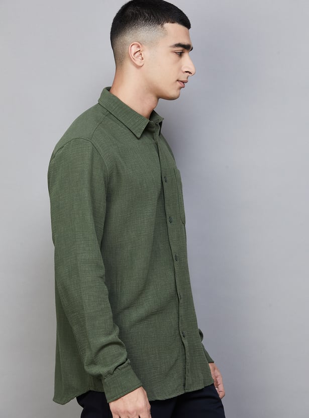 JACK & JONES Solid Regular Fit Shirt