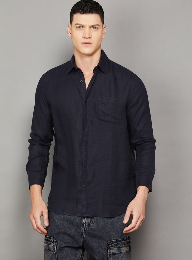 JACK & JONES Solid Regular Fit Shirt