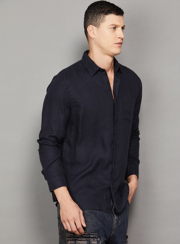 JACK & JONES Solid Regular Fit Shirt