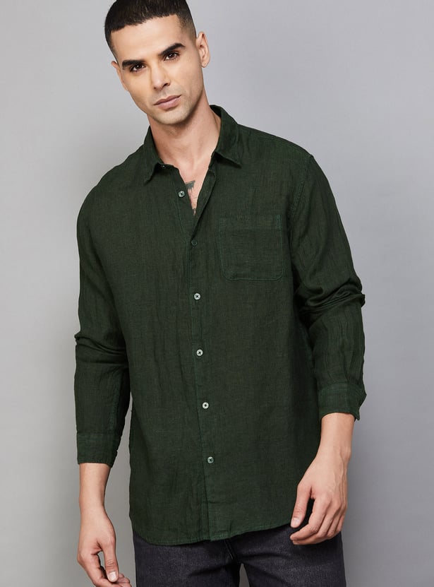 JACK & JONES Solid Regular Fit Shirt