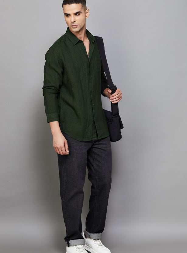 JACK & JONES Solid Regular Fit Shirt