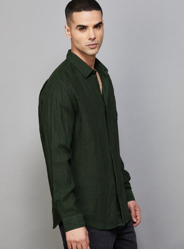 JACK & JONES Solid Regular Fit Shirt