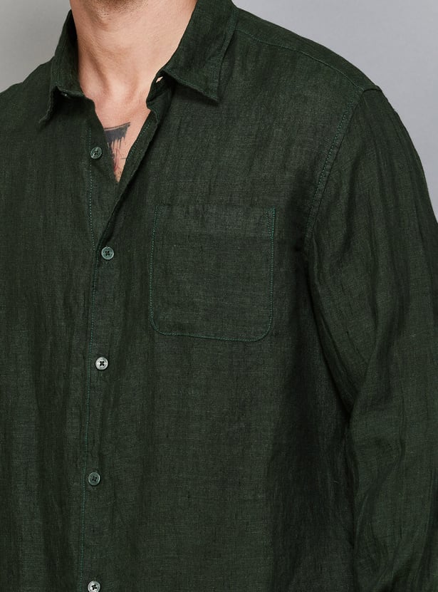 JACK & JONES Solid Regular Fit Shirt