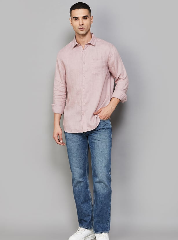 JACK & JONES Solid Regular Fit Shirt