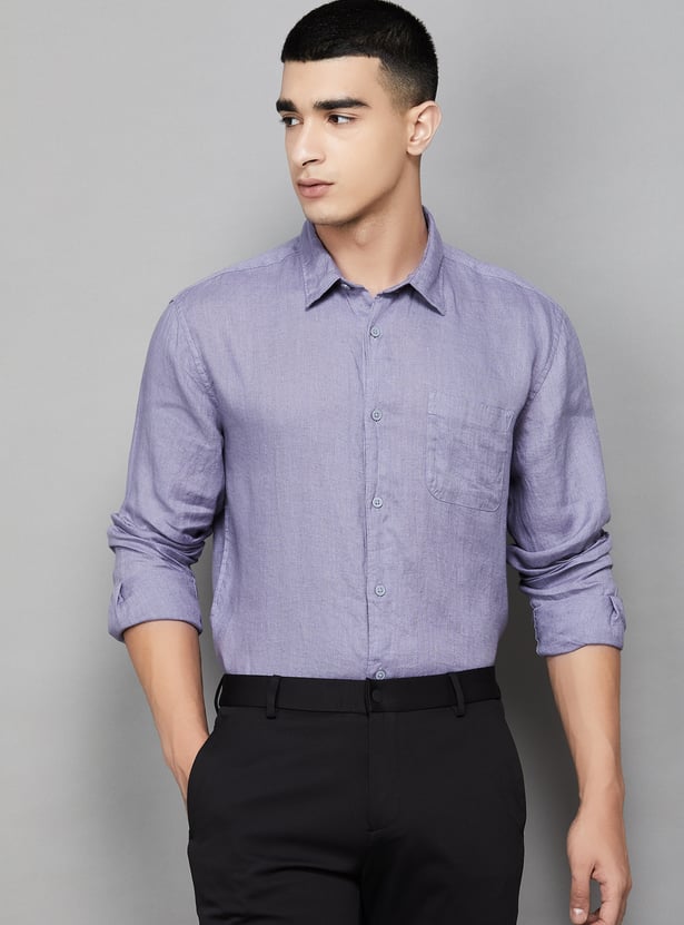 JACK & JONES Solid Regular Fit Shirt