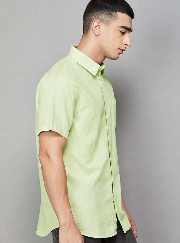 JACK & JONES Solid Regular Fit Shirt