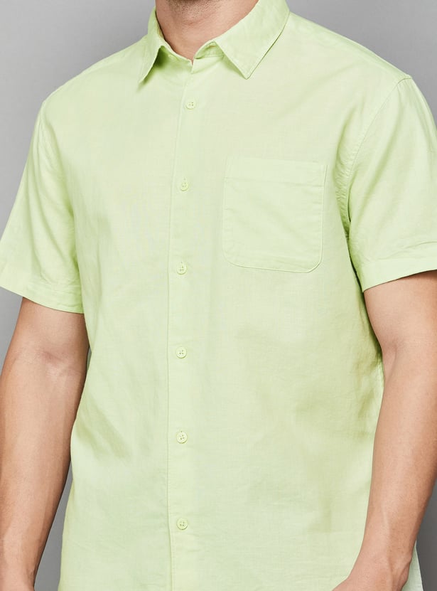 JACK & JONES Solid Regular Fit Shirt