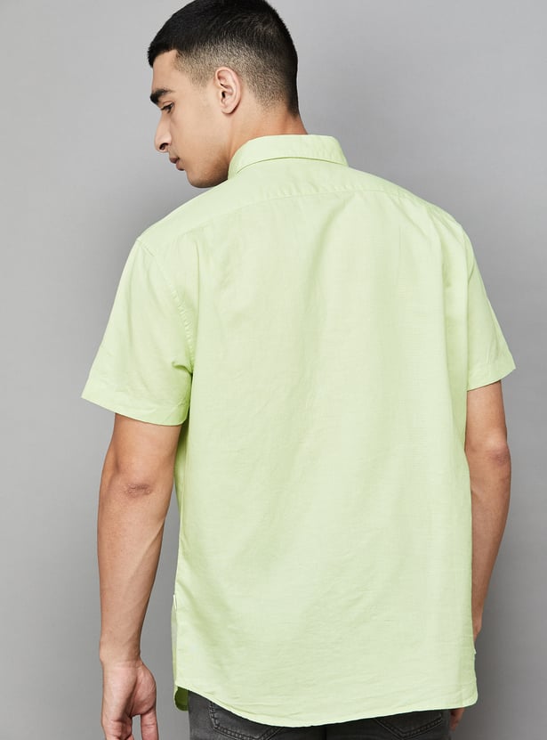 JACK & JONES Solid Regular Fit Shirt