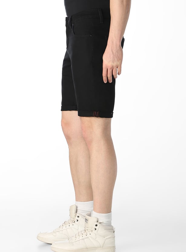 JACK & JONES Solid Denim Shorts