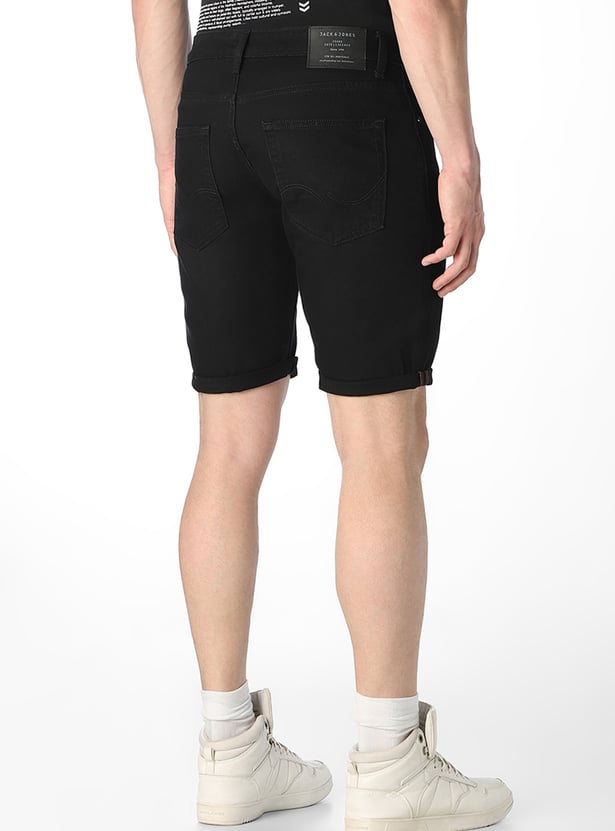 JACK & JONES Solid Denim Shorts