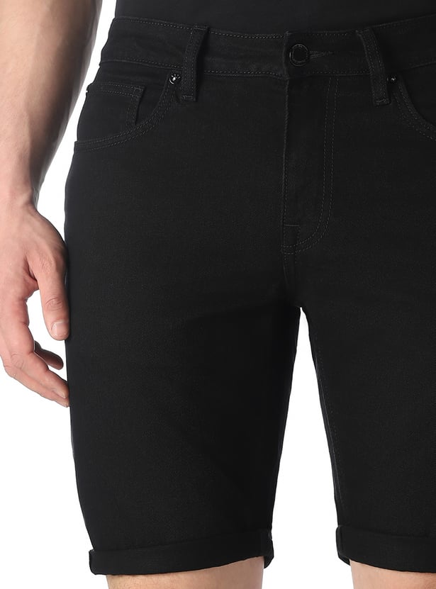 JACK & JONES Solid Denim Shorts