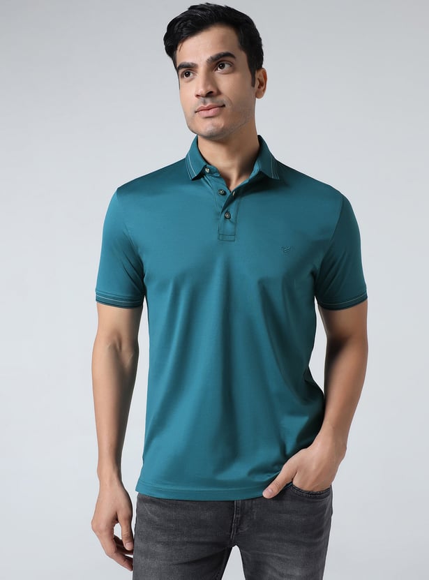BLACKBERRYS Solid Slim Fit Polo T-shirt