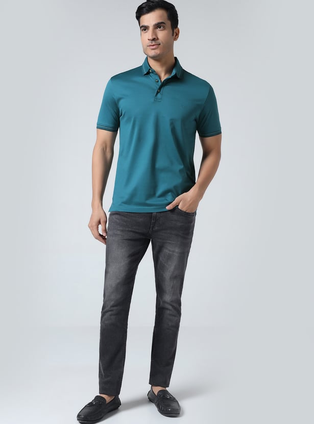 BLACKBERRYS Solid Slim Fit Polo T-shirt