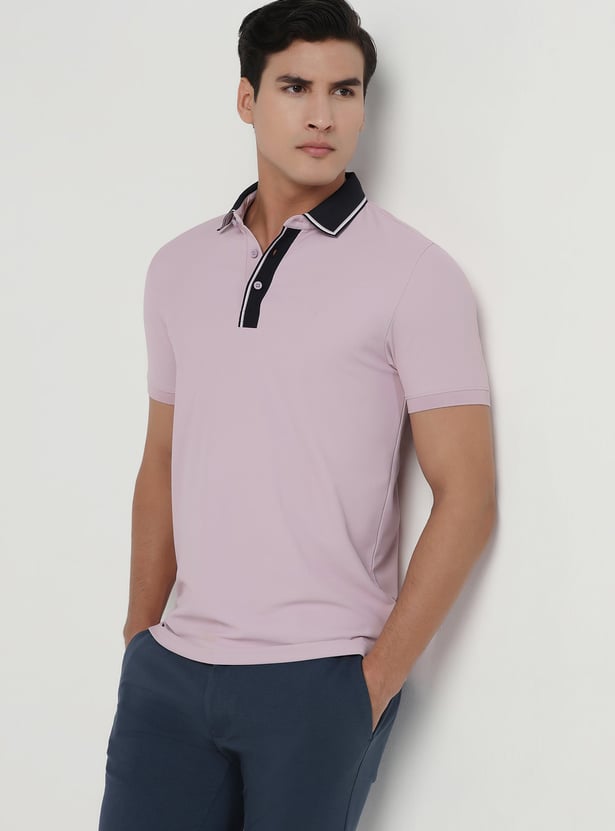 BLACKBERRYS Solid Slim Polo T-shirt