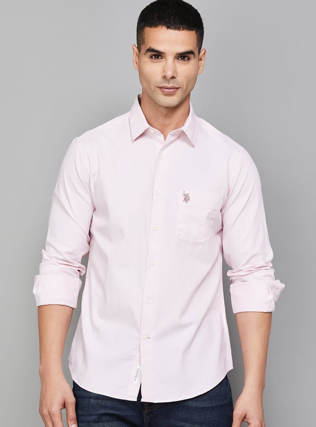 US POLO ASSN Textured Regular Fit Shirt