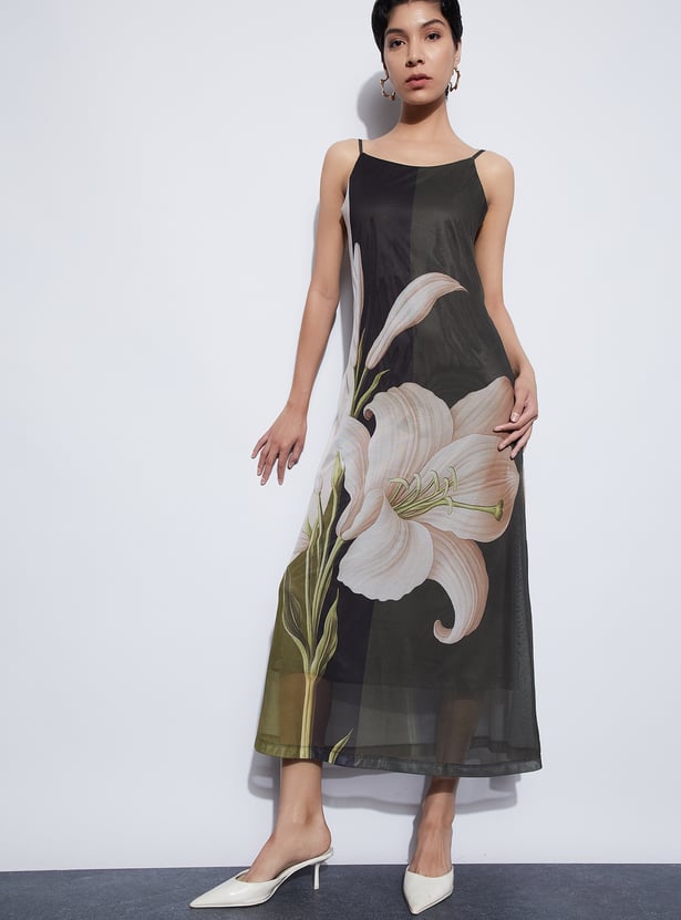 CODE Floral Print Maxi Dress