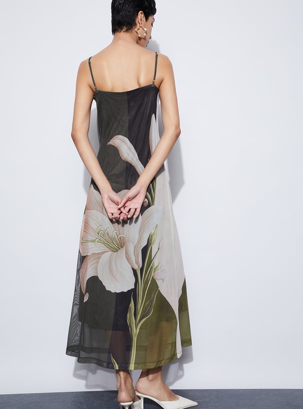 CODE Floral Print Maxi Dress