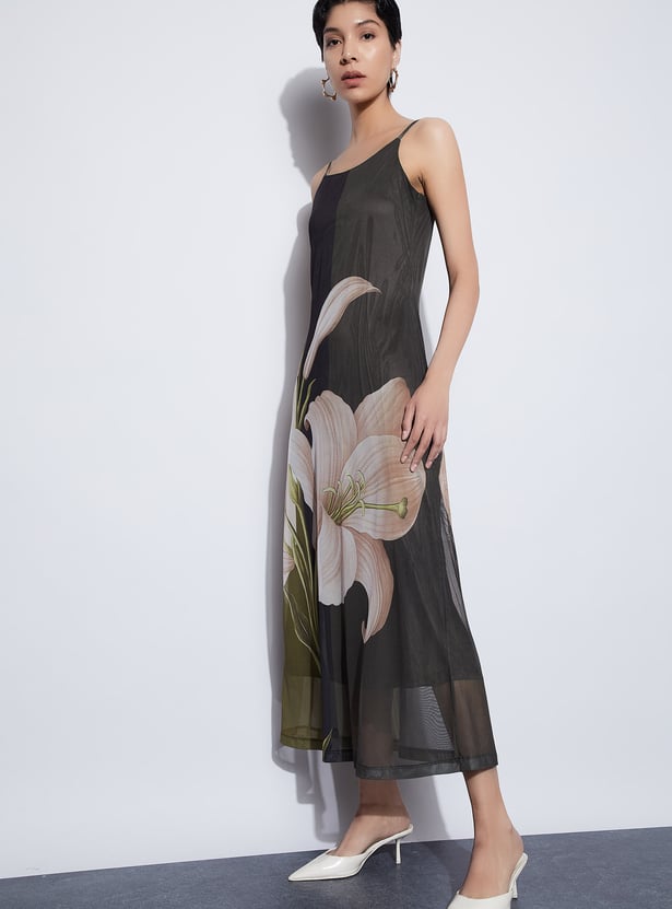 CODE Floral Print Maxi Dress