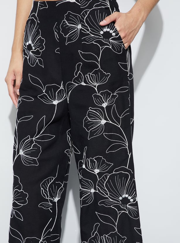 CODE Embroidered Trousers