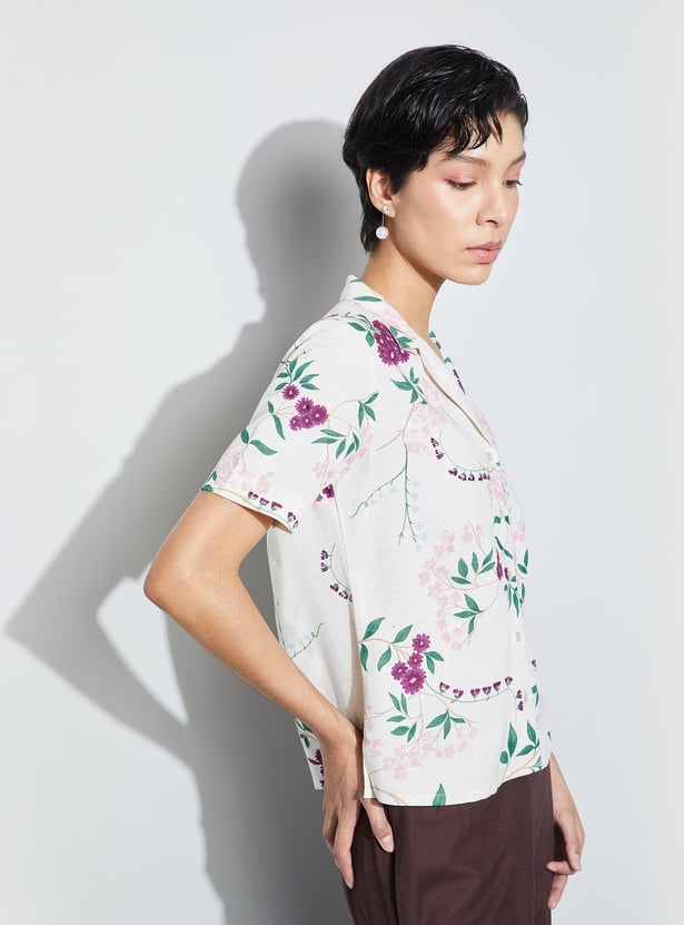 CODE Floral Print Shirt