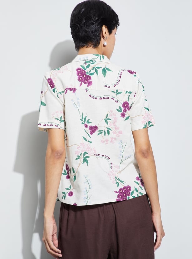 CODE Floral Print Shirt
