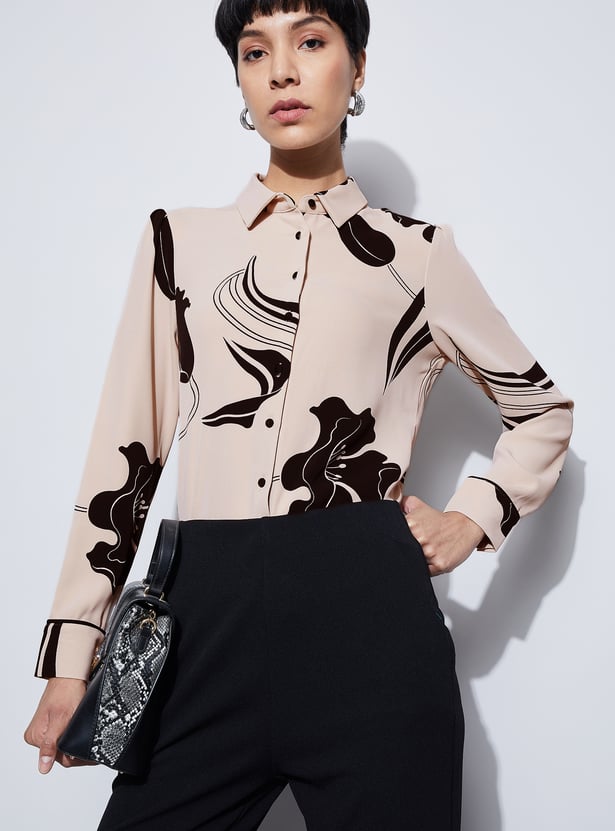 CODE Floral Print Shirt