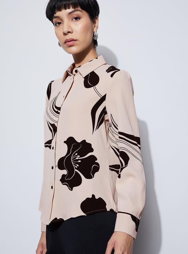 CODE Floral Print Shirt
