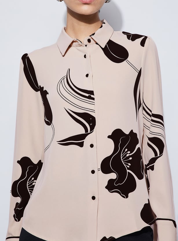 CODE Floral Print Shirt