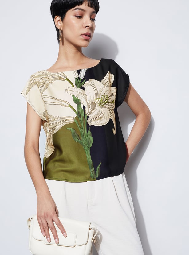 CODE Floral Print Top
