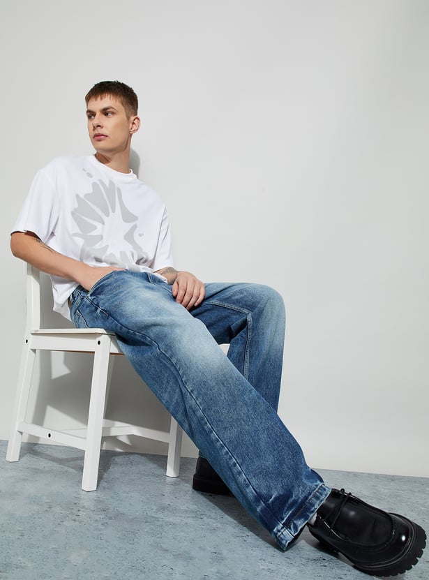 FORCA Washed Loose Fit Jeans