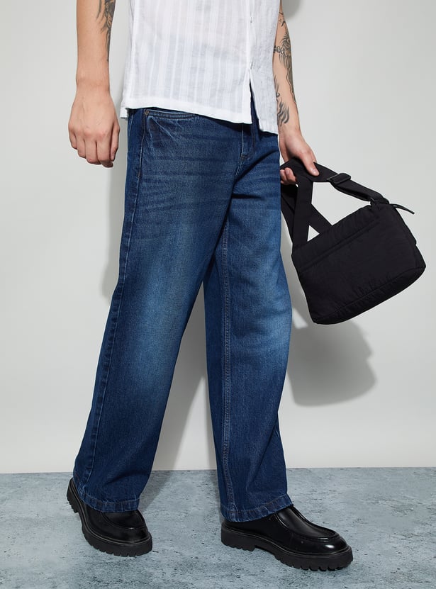 FORCA Stonewashed Loose Fit Jeans