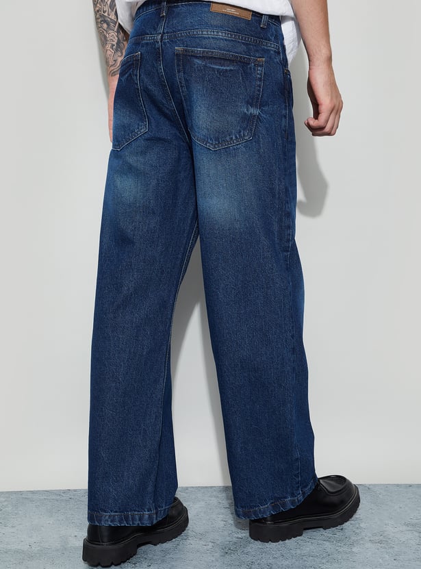 FORCA Stonewashed Loose Fit Jeans