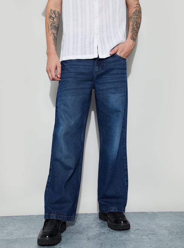 FORCA Stonewashed Loose Fit Jeans