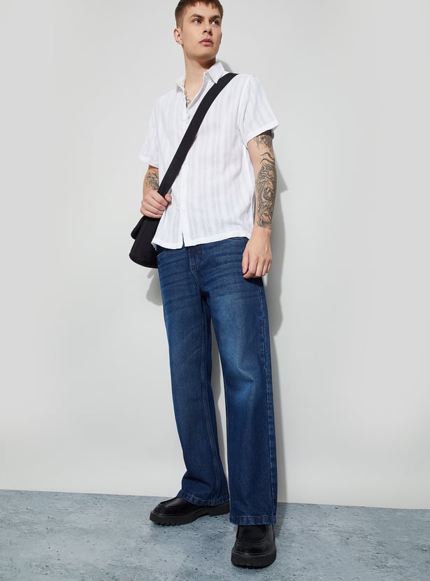 FORCA Stonewashed Loose Fit Jeans