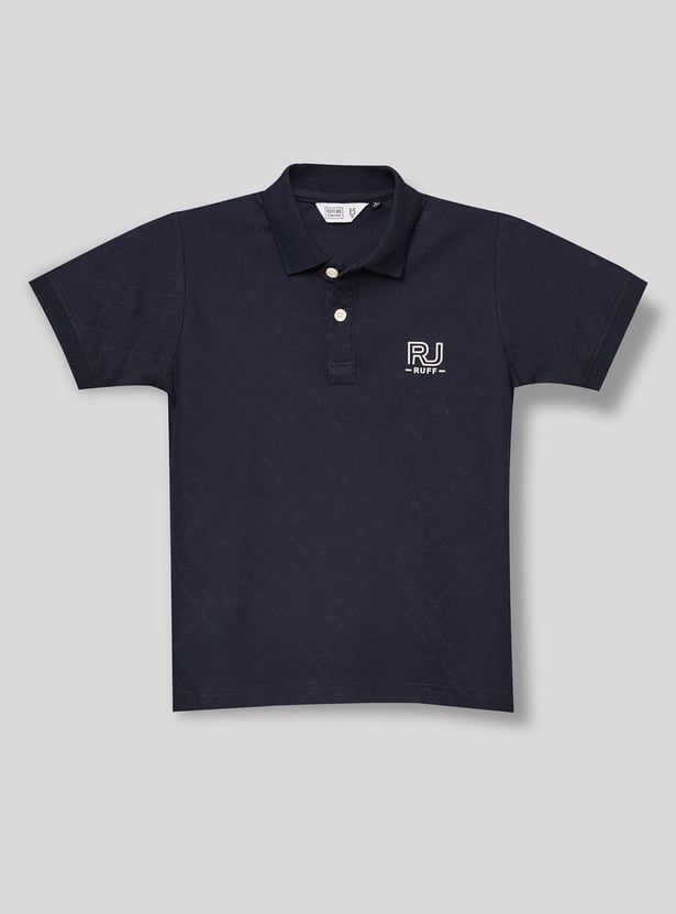 RUFF KIDS Boys Solid Polo T-shirt