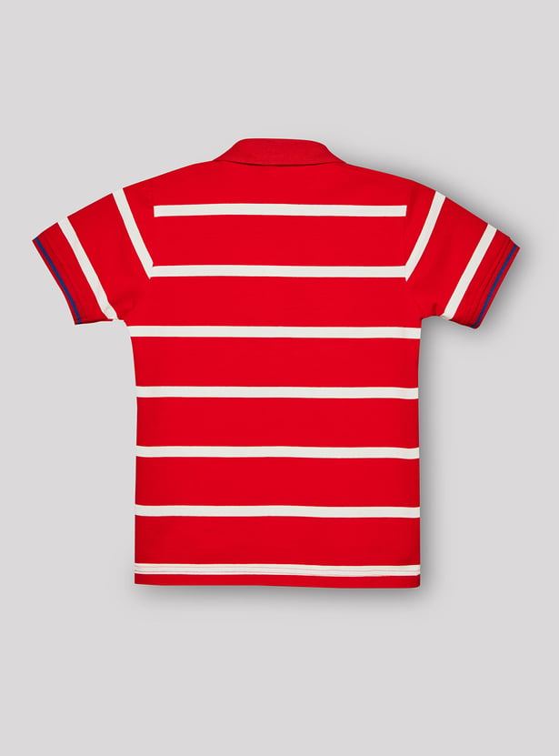 RUFF KIDS Boys Striped Polo T-shirt