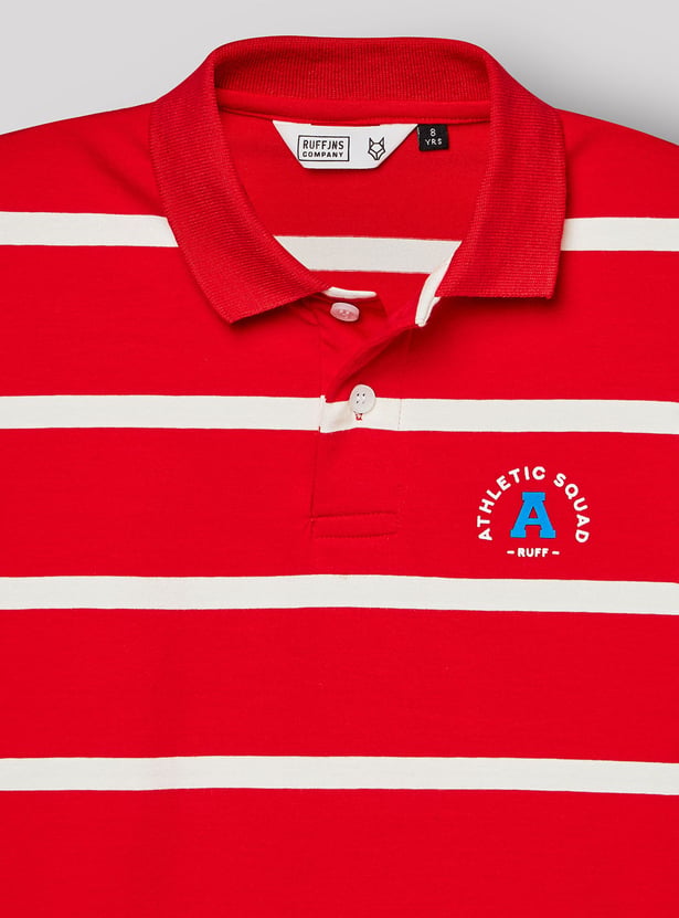 RUFF KIDS Boys Striped Polo T-shirt
