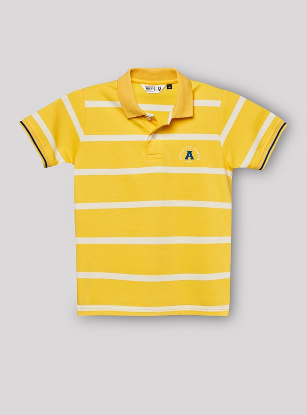 RUFF KIDS Boys Striped Polo T-shirt