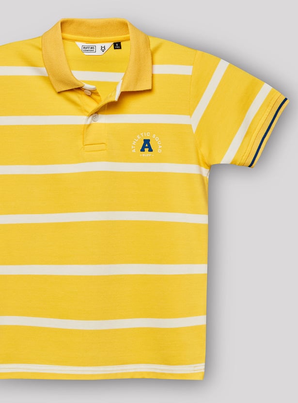 RUFF KIDS Boys Striped Polo T-shirt