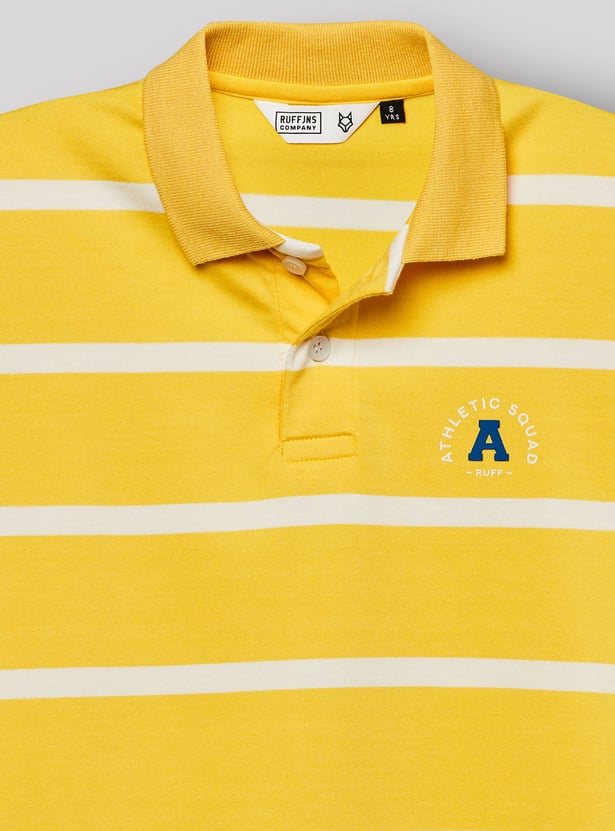 RUFF KIDS Boys Striped Polo T-shirt