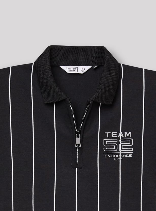 RUFF KIDS Boys Striped Polo T-shirt