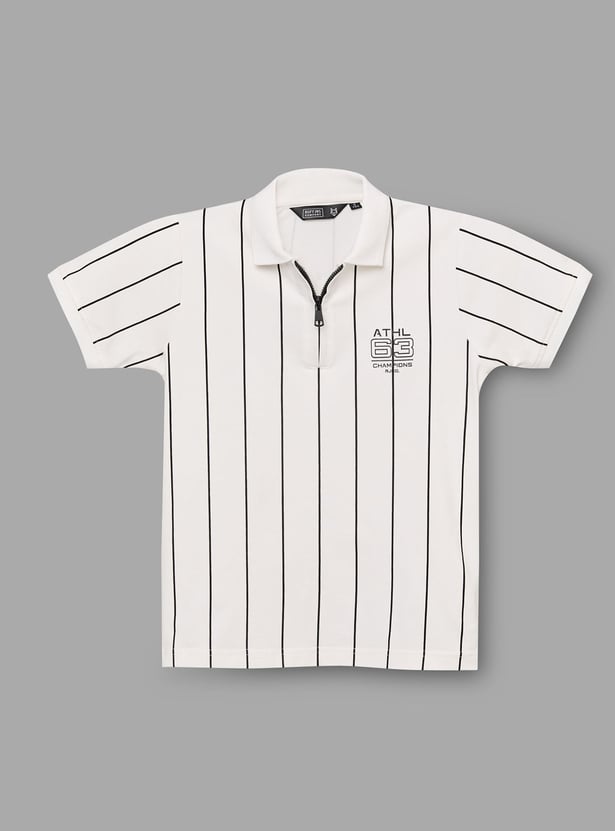 RUFF KIDS Boys Striped Polo T-shirt