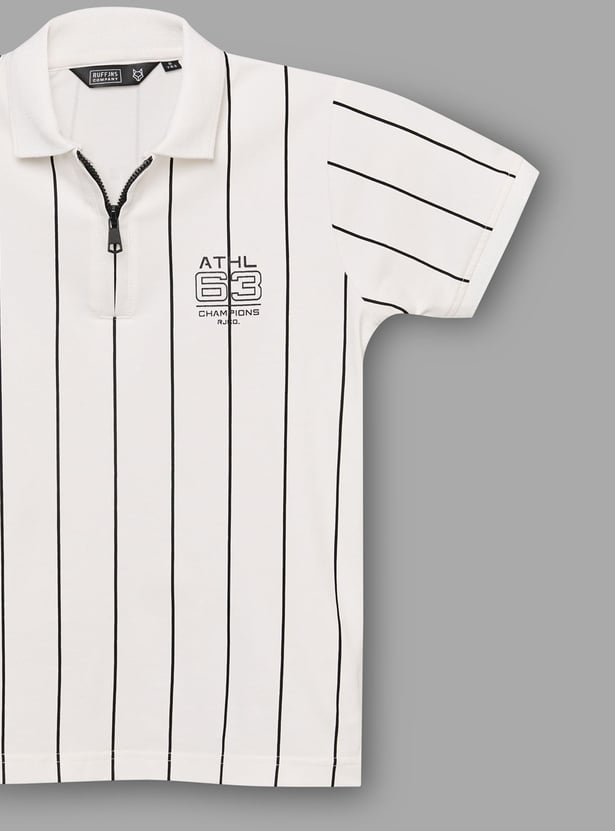 RUFF KIDS Boys Striped Polo T-shirt