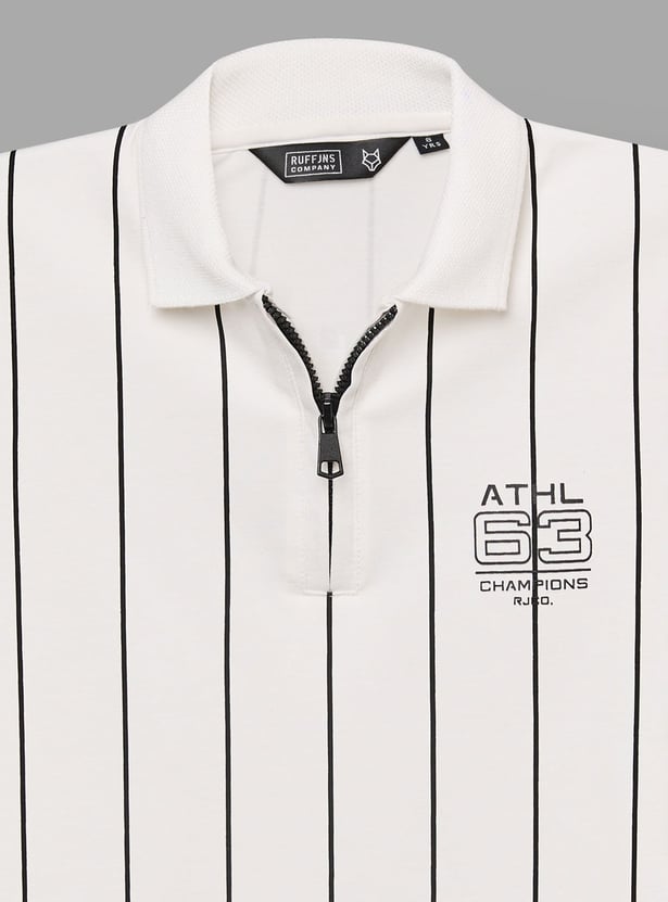 RUFF KIDS Boys Striped Polo T-shirt