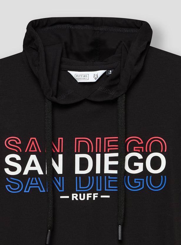 RUFF KIDS Boys Graphic Print Hooded T-shirt