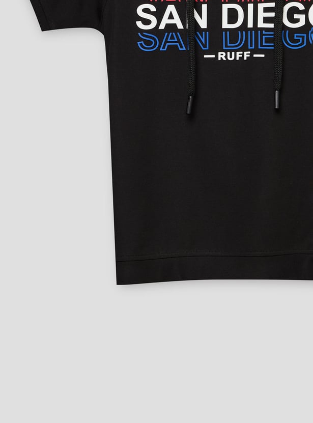 RUFF KIDS Boys Graphic Print Hooded T-shirt