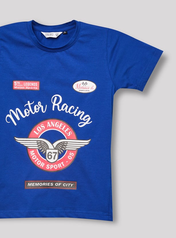 RUFF KIDS Boys Motor Racing Graphic Print T-shirt