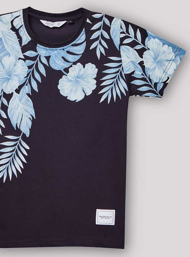 RUFF KIDS Boys Floral Print T-shirt